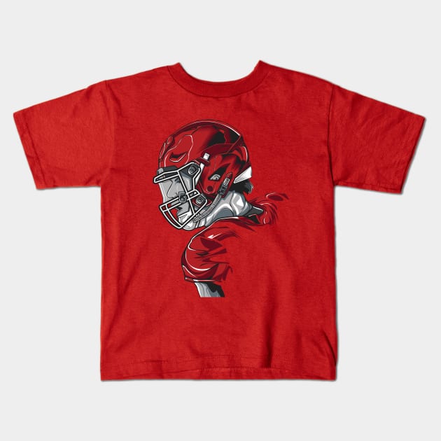 Football player Kids T-Shirt by SahibSingh-SBS